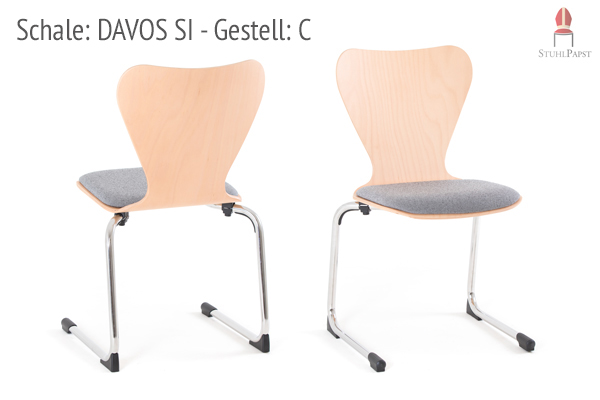 Freischwinger mit Möglichkeit der Aufhängung am Tisch